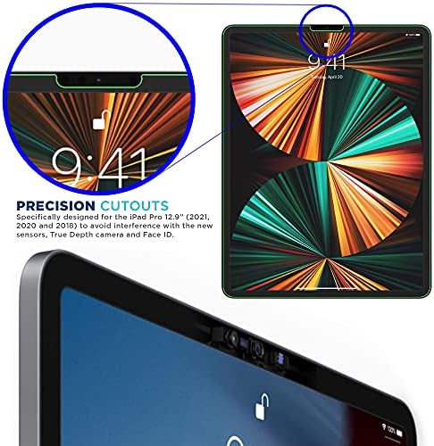 הגנה על צרור שריון טק עבור Apple iPad Pro 12.9 אינץ '2021, 2020- ריסוס מנקה מסך [16 גרם] עם מטליות מיקרופייבר-